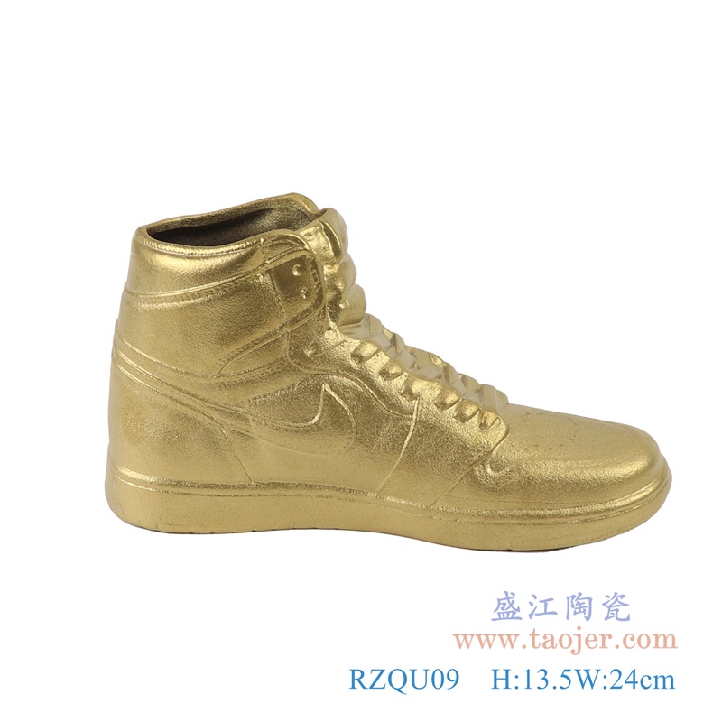 RZQU09 仿耐克Air Jordan篮球鞋陶瓷金色侧面