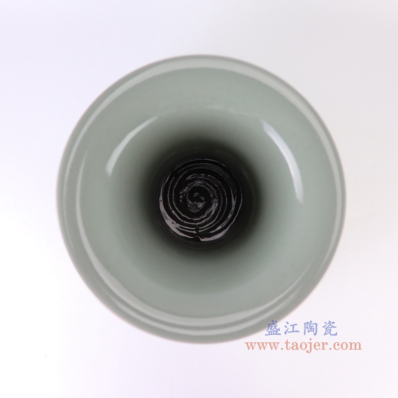 绿色缠枝莲赏瓶大号，产品编号：RXAH11-L       产品尺寸(单位cm):  高54.5直径36口径底径20.3重量12.85KG