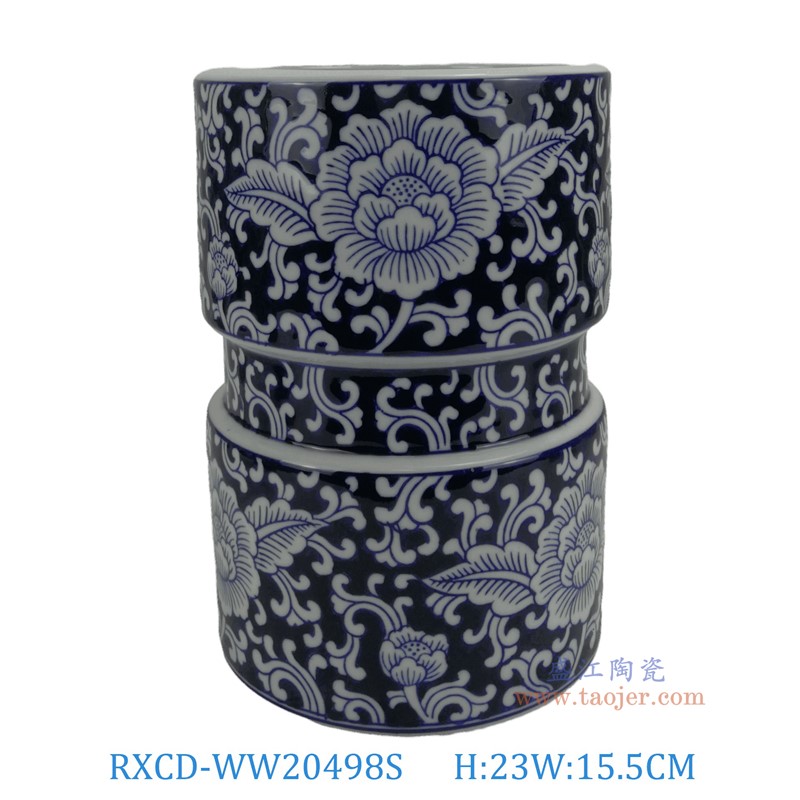 RXCD-WW20498S手工莲花纹摆件小号高23直径15.5