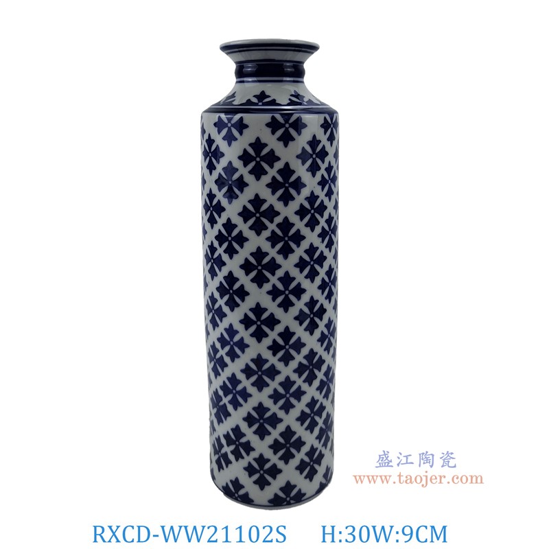 RXCD-WW21102S手工几何图案花瓶小号高30直径9